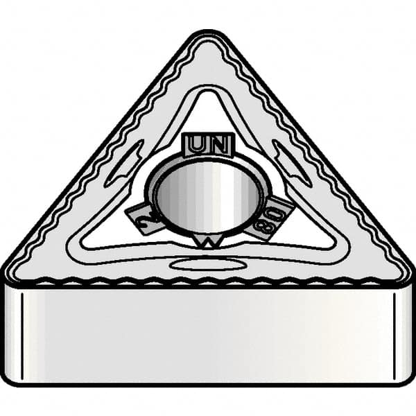 Kennametal - TNMG333 UN Grade KCK20B Carbide Turning Insert - TiOCN Finish, 60° Triangle, 3/8" Inscr Circle, 3/16" Thick, 3/64" Corner Radius - Americas Industrial Supply