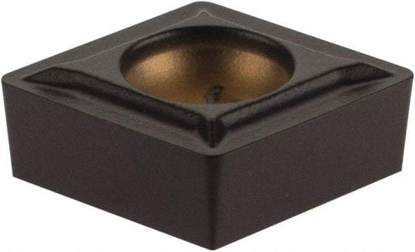 Kennametal - CCMT21.51 LF Grade KCM25 Carbide Turning Insert - TiN/TiCN/Al2O3 Finish, 80° Diamond, 1/4" Inscr Circle, 3/32" Thick, 1/64" Corner Radius - Americas Industrial Supply