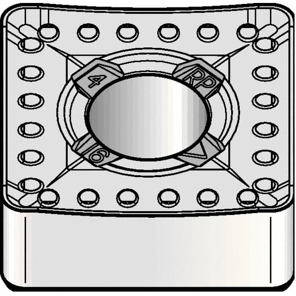 Kennametal - SNMM646 RP Grade KCP25B Carbide Turning Insert - TiOCN Finish, 90° Square, 3/4" Inscr Circle, 1/4" Thick, 3/32" Corner Radius - Americas Industrial Supply