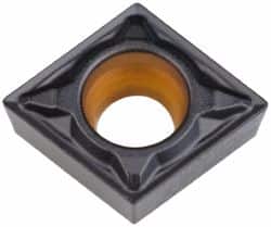 Kennametal - CCMT21.50.5 FP Grade KCP25 Carbide Turning Insert - TiCN/Al2O3 Finish, 80° Diamond, 1/4" Inscr Circle, 3/32" Thick, 0.0079" Corner Radius - Americas Industrial Supply
