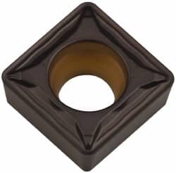 Kennametal - SCMT433 FP Grade KCP25 Carbide Turning Insert - TiCN/Al2O3 Finish, 90° Square, 1/2" Inscr Circle, 3/16" Thick, 3/64" Corner Radius - Americas Industrial Supply