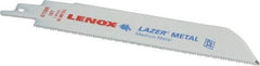 Lenox - 6" Long x 1" Thick, Bi-Metal Reciprocating Saw Blade - Straight Profile, 18 TPI, Toothed Edge - Americas Industrial Supply