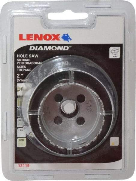 Lenox - 2" Diam, 1-5/8" Cutting Depth, Hole Saw - Diamond Grit Saw, Continuous Edge - Americas Industrial Supply