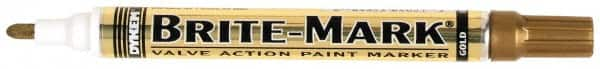 Dykem - Gold Oil-Based Paint Marker - Medium Tip, Oil Based - Americas Industrial Supply