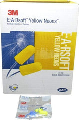 3M - Disposable, Corded, 33 dB Earplugs - Yellow, 200 Pairs - Americas Industrial Supply