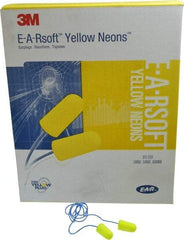 3M - Disposable, Corded, 33 dB Earplugs - Yellow, 200 Pairs - Americas Industrial Supply
