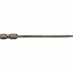 Torx Screwdriver Bits; Type: Torx Bit; End Type: Torx; Torx Size: T5; Material: Steel; Hex Size (Inch): 1/4