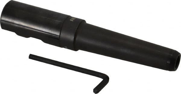 Made in USA - 1" Shank Diam Straight Shank with Weldon Flat 3/8" Hole End Mill Holder/Adapter - 3" Projection - Exact Industrial Supply