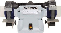 Palmgren - 8" Wheel Diam x 1" Wheel Width, 3/4 hp Grinder - 5/8" Arbor Hole Diam, 1 Phase, 3,450 Max RPM, 120/240 Volts - Americas Industrial Supply