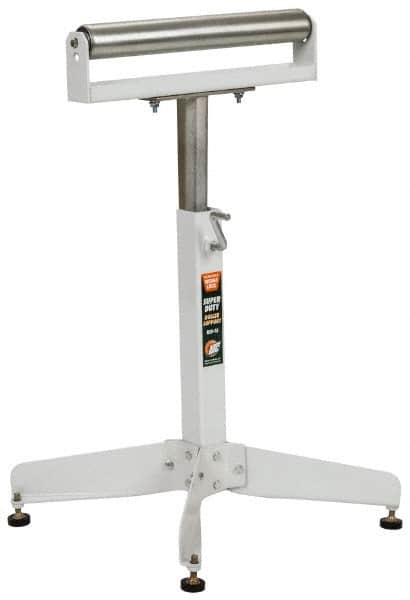 HTC - 16 Inch Long x 32 Inch High Heavy Duty Roller Support - 500 Lbs. Limit, with 1 and 1-3/8 Inch Wide Roller - Americas Industrial Supply