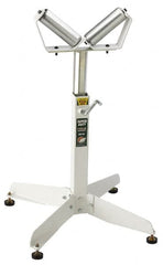 HTC - 22 Inch to 32 Inch High Heavy Duty Inch V Inch Roller Support - 500 Lbs. Limit, with 2 and 4 Inch Wide Rollers - Americas Industrial Supply