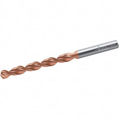 Walter-Titex - 15.1mm 130° Cobalt Jobber Drill - AlCrN Finish, Right Hand Cut, Parabolic Flute, Straight Shank, 178mm OAL, UFL Point - Americas Industrial Supply