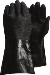 PIP - Size L (9), 14" Long, Supported, Neoprene Chemical Resistant Gloves - Textured Finish, Jersey Lined, Gauntlet Cuff, ANSI Cut Level 0, Puncture Level 1, Abrasion Level 3, Black - Americas Industrial Supply