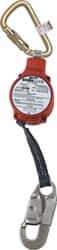 Miller - 11' Long, 310 Lb Capacity, Vectran/Polyester Fall Limiter - Locking Snap Hook Connector, Self-Locking Carabiner Connector - Americas Industrial Supply