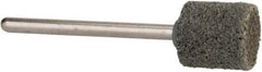 Rex Cut Product - 1/2" Head Diam x 1/2" Thickness, W185, Cylinder End, Aluminum Oxide Mounted Point - Brown, Medium Grade, 34,500 RPM - Americas Industrial Supply
