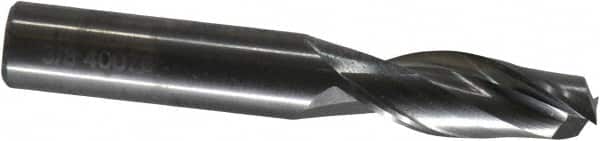 OSG - 3/8", 1" LOC, 3/8" Shank Diam, 2-1/2" OAL, 2 Flute, Solid Carbide Square End Mill - Single End, Uncoated, Spiral Flute, 30° Helix, Centercutting, Right Hand Cut, Right Hand Flute, Series 2022 - Americas Industrial Supply