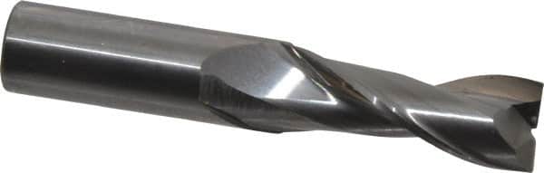 OSG - 5/8", 1-5/8" LOC, 5/8" Shank Diam, 3-1/2" OAL, 2 Flute, Solid Carbide Square End Mill - Single End, Uncoated, Spiral Flute, 30° Helix, Centercutting, Right Hand Cut, Right Hand Flute, Series 2022 - Americas Industrial Supply