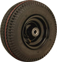 Hamilton - 10 Inch Diameter x 2-3/8 Inch Wide, Rubber Caster Wheel - 480 Lb. Capacity, 3 Inch Hub Length, 5/8 Inch Axle Diameter, Straight Roller Bearing - Americas Industrial Supply