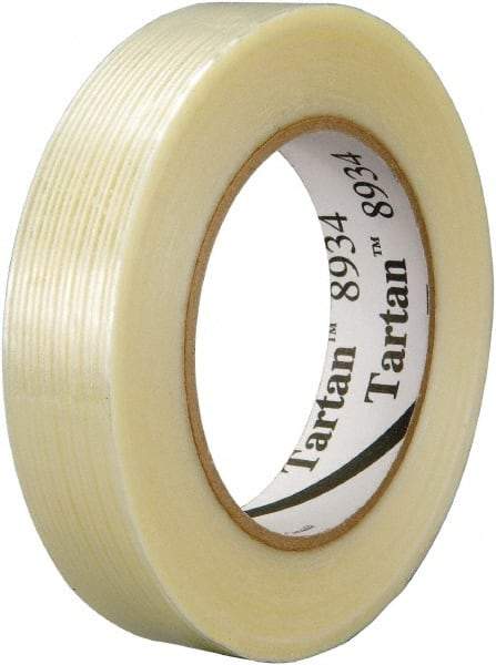 3M - 3/4" x 60 Yd Clear Rubber Adhesive Packaging Tape - Polypropylene Film Backing, 4 mil Thick, 100 Lb Tensile Strength, Series 8934 - Americas Industrial Supply