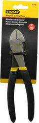 Stanley - 7-1/8" OAL, 1/2" Capacity, Cutting Pliers - 53/64" Jaw Length x 1-11/64" Jaw Width, Round Head, Cushion Grip Handle - Americas Industrial Supply