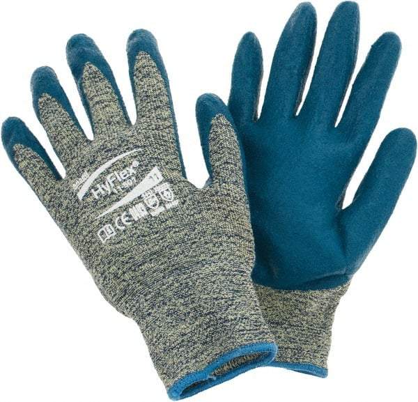 Ansell - Size 2XL, ANSI Cut Lvl 4, Abrasion Lvl 3, Cut Resistant Gloves - Palm & Fingers Coated, Blue - Americas Industrial Supply