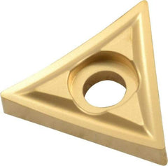 Kennametal - T321 P Grade KC850 Carbide Turning Insert - TiC/TiCN/TiN Finish, 60° Triangle, 3/8" Inscr Circle, 1/8" Thick, 1/64" Corner Radius - Americas Industrial Supply