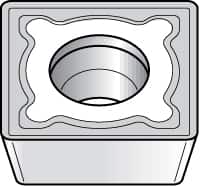Kennametal - SPMT32.52 MF Grade KC730 Carbide Turning Insert - TiN Finish, 90° Square, 3/8" Inscr Circle, 5/32" Thick, 1/32" Corner Radius - Americas Industrial Supply