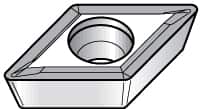 Kennametal - DPMT32.52 MF Grade KCM25 Carbide Turning Insert - TiN/TiCN/Al2O3 Finish, 55° Diamond, 3/8" Inscr Circle, 5/32" Thick, 1/32" Corner Radius - Americas Industrial Supply