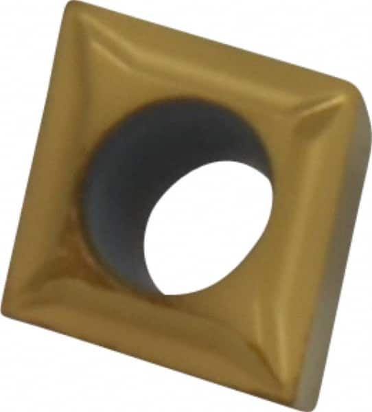 Kennametal - CPGT21.50 LF Grade KC730 Carbide Turning Insert - TiN Finish, 80° Diamond, 1/4" Inscr Circle, 3/32" Thick, 0.0039" Corner Radius - Americas Industrial Supply