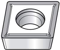 Kennametal - CPGT21.50 LF Grade KC5410 Carbide Turning Insert - TiB2 Finish, 80° Diamond, 1/4" Inscr Circle, 3/32" Thick, 0.0039" Corner Radius - Americas Industrial Supply
