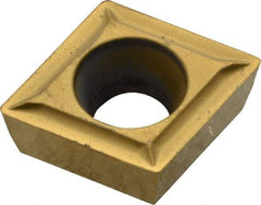 Kennametal - CPGT32.51 LF Grade KC730 Carbide Turning Insert - TiN Finish, 80° Diamond, 3/8" Inscr Circle, 5/32" Thick, 1/64" Corner Radius - Americas Industrial Supply