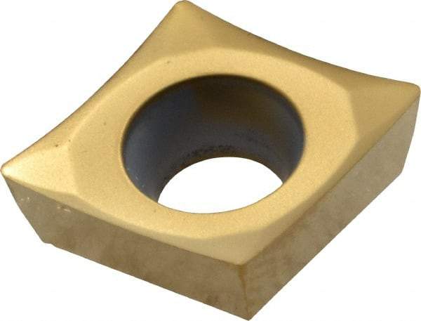 Kennametal - CPGT32.51 HP Grade KC730 Carbide Turning Insert - TiN Finish, 80° Diamond, 3/8" Inscr Circle, 5/32" Thick, 1/64" Corner Radius - Americas Industrial Supply