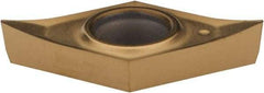 Kennametal - DCGT21.50.5 HP Grade KC730 Carbide Turning Insert - TiN Finish, 55° Diamond, 1/4" Inscr Circle, 3/32" Thick, 0.0079" Corner Radius - Americas Industrial Supply
