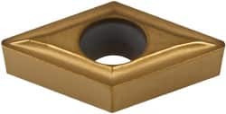 Kennametal - DCMT21.51 LF Grade KC730 Carbide Turning Insert - TiN Finish, 55° Diamond, 1/4" Inscr Circle, 3/32" Thick, 1/64" Corner Radius - Americas Industrial Supply