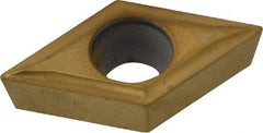 Kennametal - DCMT32.50.5 LF Grade KC730 Carbide Turning Insert - TiN Finish, 55° Diamond, 3/8" Inscr Circle, 5/32" Thick, 0.0079" Corner Radius - Americas Industrial Supply