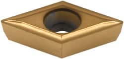 Kennametal - DPGT32.51 LF Grade KC730 Carbide Turning Insert - TiN Finish, 55° Diamond, 3/8" Inscr Circle, 5/32" Thick, 1/64" Corner Radius - Americas Industrial Supply
