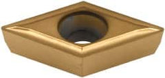 Kennametal - DPGT32.51 LF Grade KC730 Carbide Turning Insert - TiN Finish, 55° Diamond, 3/8" Inscr Circle, 5/32" Thick, 1/64" Corner Radius - Americas Industrial Supply