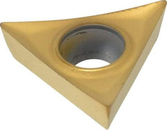 Kennametal - TPGT32.51 HP Grade KC730 Carbide Turning Insert - TiN Finish, 60° Triangle, 3/8" Inscr Circle, 5/32" Thick, 1/64" Corner Radius - Americas Industrial Supply
