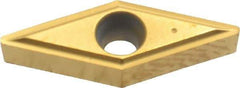 Kennametal - VBGT221 LF Grade KC730 Carbide Turning Insert - TiN Finish, 35° Diamond, 1/4" Inscr Circle, 1/8" Thick, 1/64" Corner Radius - Americas Industrial Supply