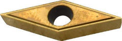 Kennametal - VBGT330.5 LF Grade KC730 Carbide Turning Insert - TiN Finish, 35° Diamond, 3/8" Inscr Circle, 3/16" Thick, 0.0079" Corner Radius - Americas Industrial Supply