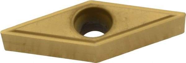 Kennametal - VBGT331 LF Grade KC730 Carbide Turning Insert - TiN Finish, 35° Diamond, 3/8" Inscr Circle, 3/16" Thick, 1/64" Corner Radius - Americas Industrial Supply