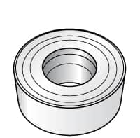 Kennametal - RCMT0602M0 Grade KC730 Carbide Turning Insert - TiN Finish, Round, 6mm Inscr Circle, 3/32" Thick - Americas Industrial Supply