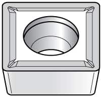 Kennametal - SCMT432 LF Grade KC5025 Carbide Turning Insert - TiAlN Finish, 90° Square, 1/2" Inscr Circle, 3/16" Thick, 1/32" Corner Radius - Americas Industrial Supply