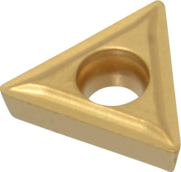 Kennametal - TPMT21.51 LF Grade KC850 Carbide Turning Insert - TiC/TiCN/TiN Finish, 60° Triangle, 1/4" Inscr Circle, 3/32" Thick, 1/64" Corner Radius - Americas Industrial Supply