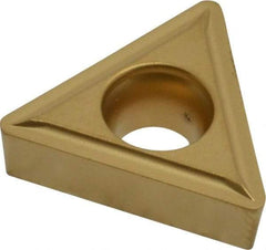 Kennametal - TCMT32.52 LF Grade KC850 Carbide Turning Insert - TiC/TiCN/TiN Finish, 60° Triangle, 3/8" Inscr Circle, 5/32" Thick, 1/32" Corner Radius - Americas Industrial Supply
