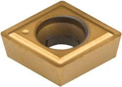 Kennametal - CPGM21.51 Grade KC730 Carbide Turning Insert - TiN Finish, 80° Diamond, 1/4" Inscr Circle, 3/32" Thick, 1/64" Corner Radius - Americas Industrial Supply