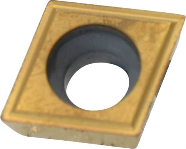 Kennametal - CPGM32.50.5 Grade KC730 Carbide Turning Insert - TiN Finish, 80° Diamond, 3/8" Inscr Circle, 5/32" Thick, 0.0079" Corner Radius - Americas Industrial Supply