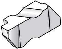 Kennametal - 2094NG Grade K313, 2.39mm Cutting Width Carbide Grooving Insert - 2.79mm Max Depth of Cut, Right Hand, 0.19mm Corner Radius, Uncoated - Americas Industrial Supply