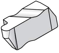 Kennametal - 4094NR Grade K313, 4.78mm Cutting Width Carbide Grooving Insert - 6.35mm Max Depth of Cut, Right Hand, 2.39mm Corner Radius, Uncoated - Americas Industrial Supply