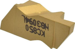 Kennametal - 3094NG Grade KC850, 2.39mm Cutting Width Carbide Grooving Insert - 3.81mm Max Depth of Cut, Left Hand, 0.19mm Corner Radius, TiC/TiCN/TiN Finish - Americas Industrial Supply